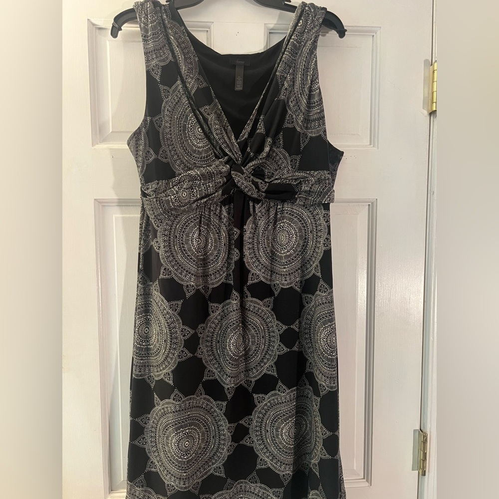 Soma Black and Gray Midi Dress